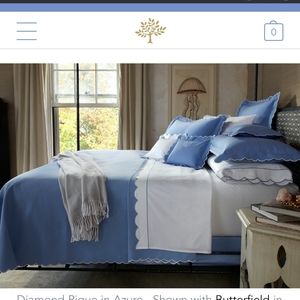 Matouk diamond pique coverlet twin set